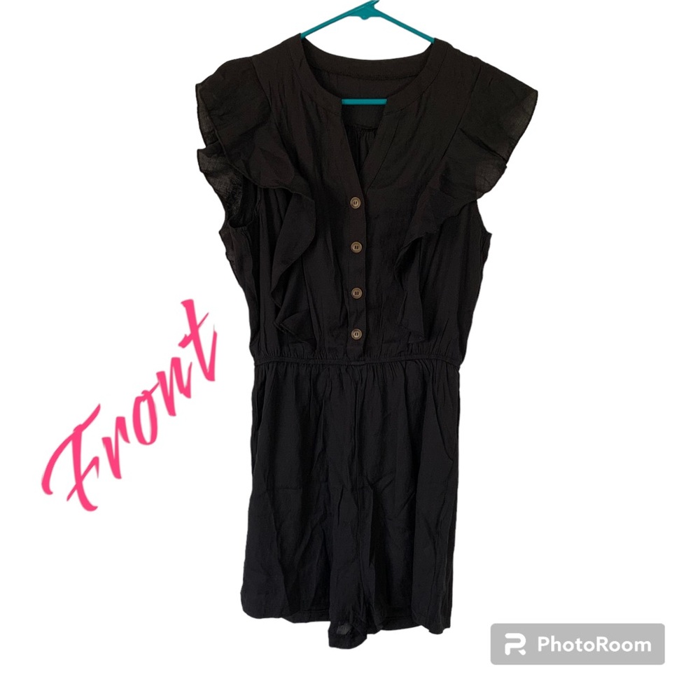 Cupshe black shorts romper size small